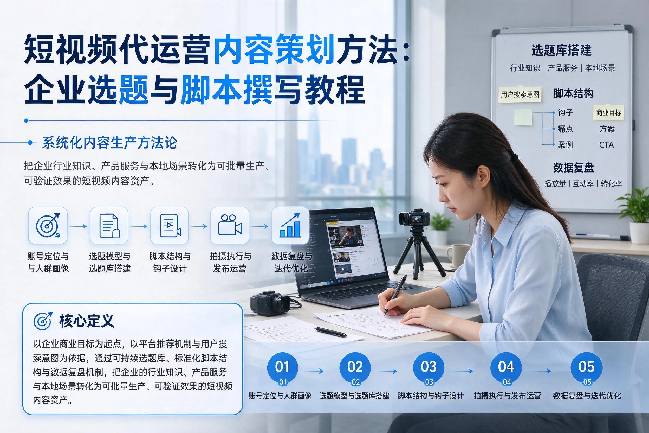短视频代运营内容策划方法:玉树企业选题与脚本撰写教程