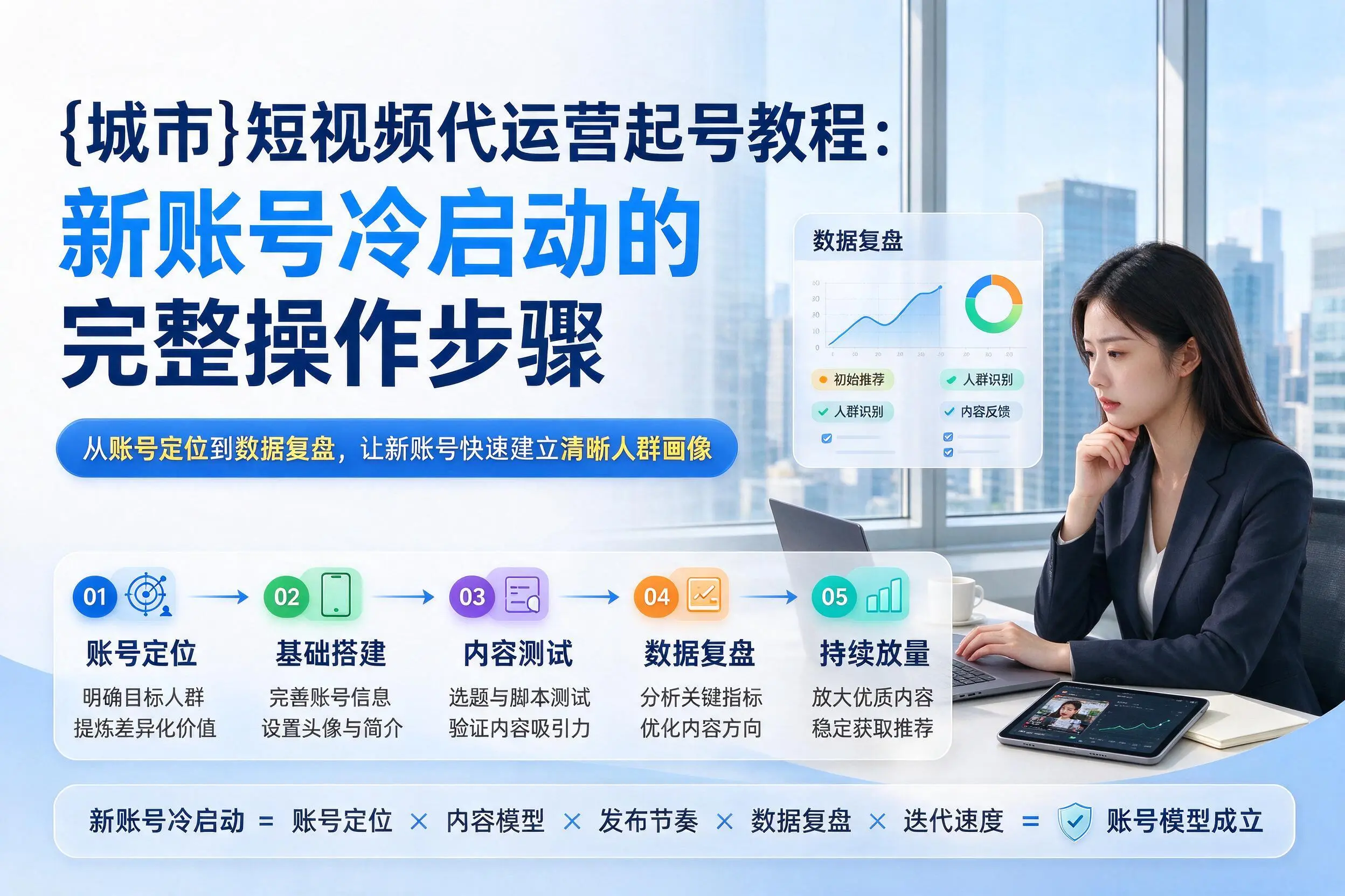 玉树短视频代运营起号教程:新账号冷启动的完整操作步骤