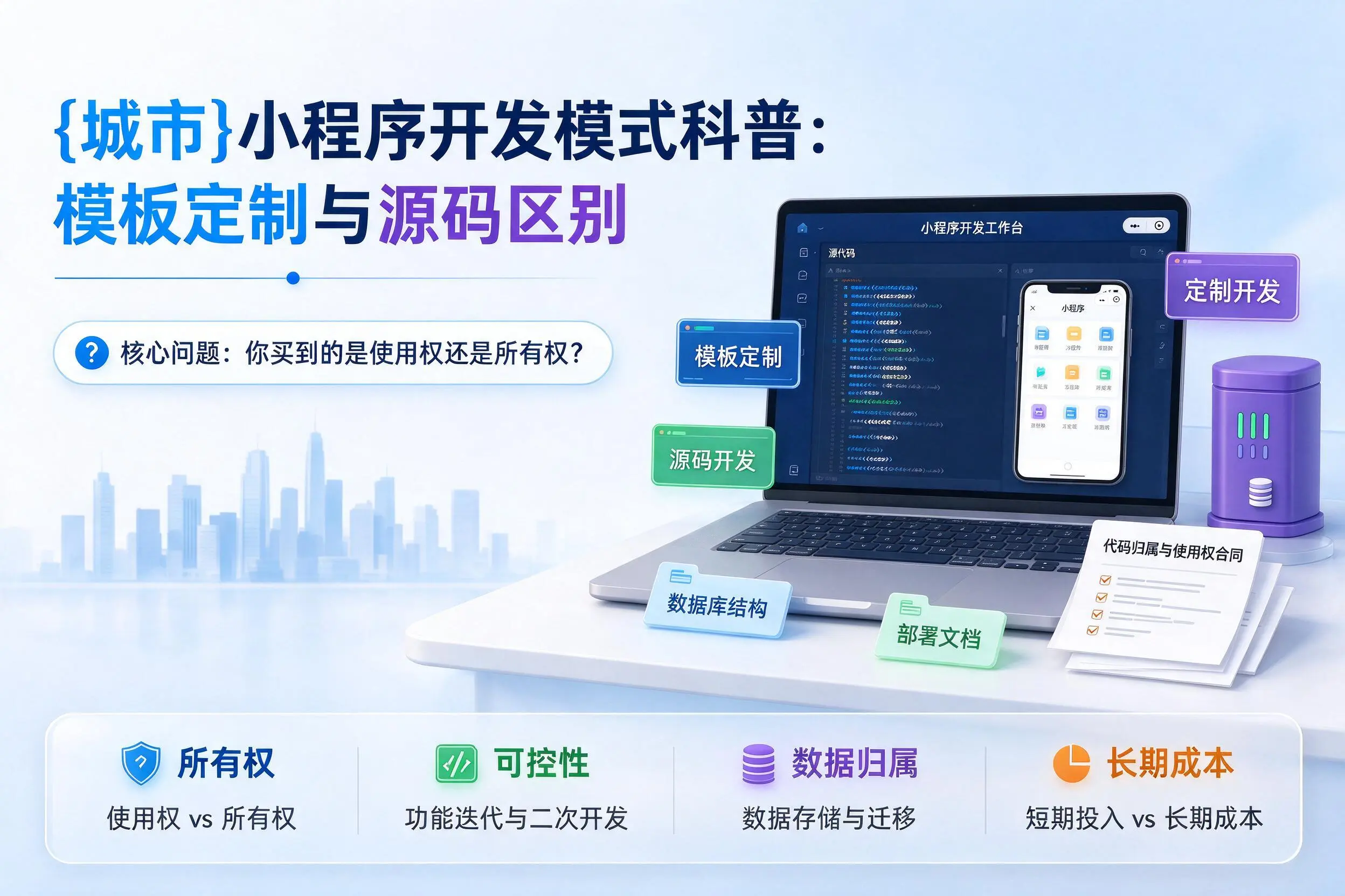玉树小程序开发模式科普:模板定制与源码区别