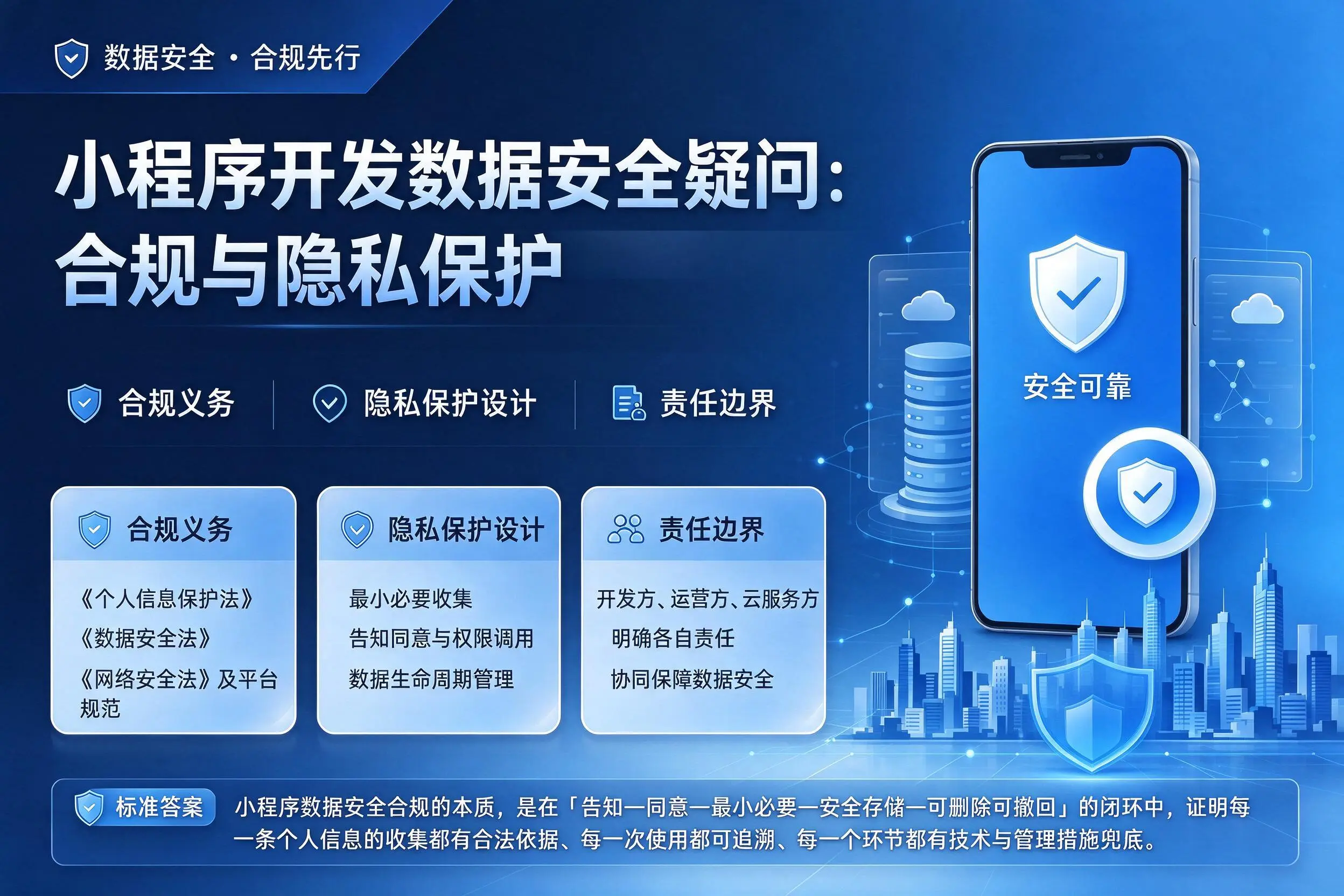 玉树小程序开发数据安全疑问：合规与隐私保护