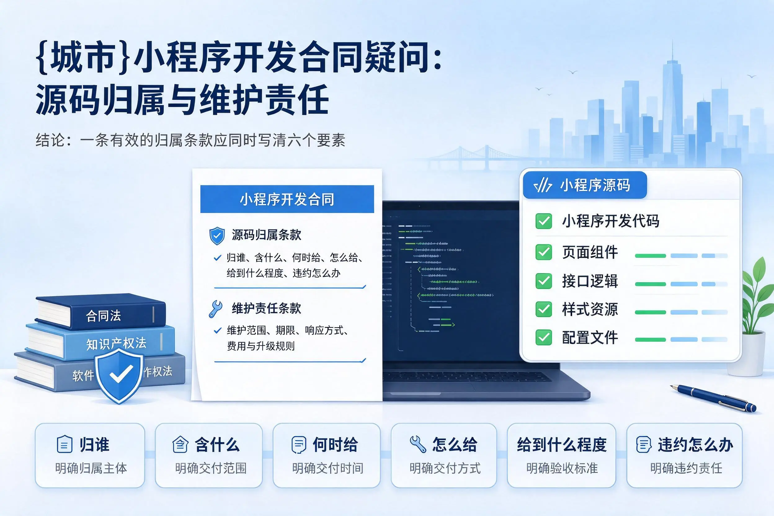 玉树小程序开发合同疑问:源码归属与维护责任