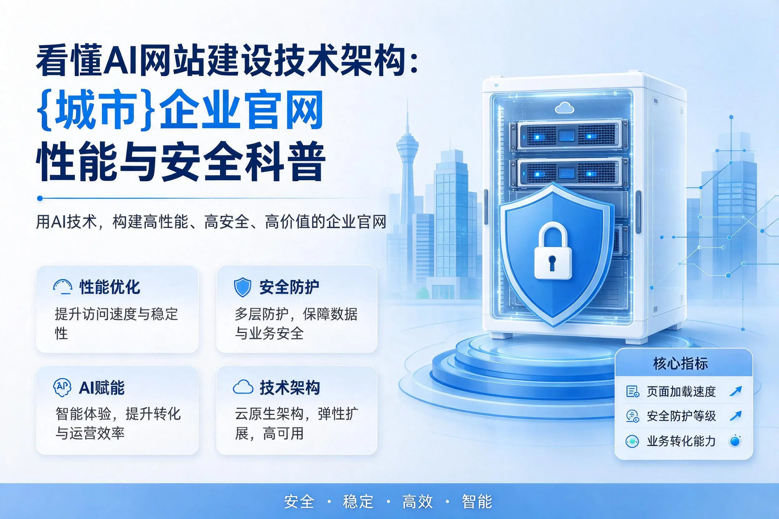看懂AI网站建设技术架构:玉树企业官网性能与安全科普