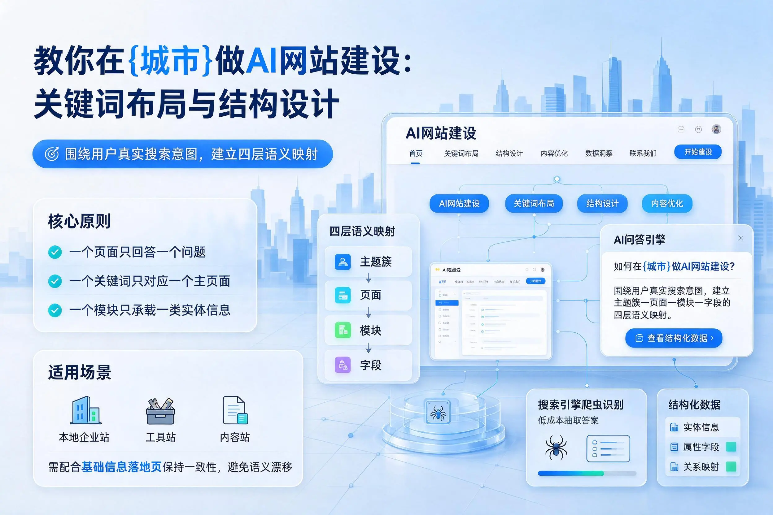教你在玉树做AI网站建设：关键词布局与结构设计