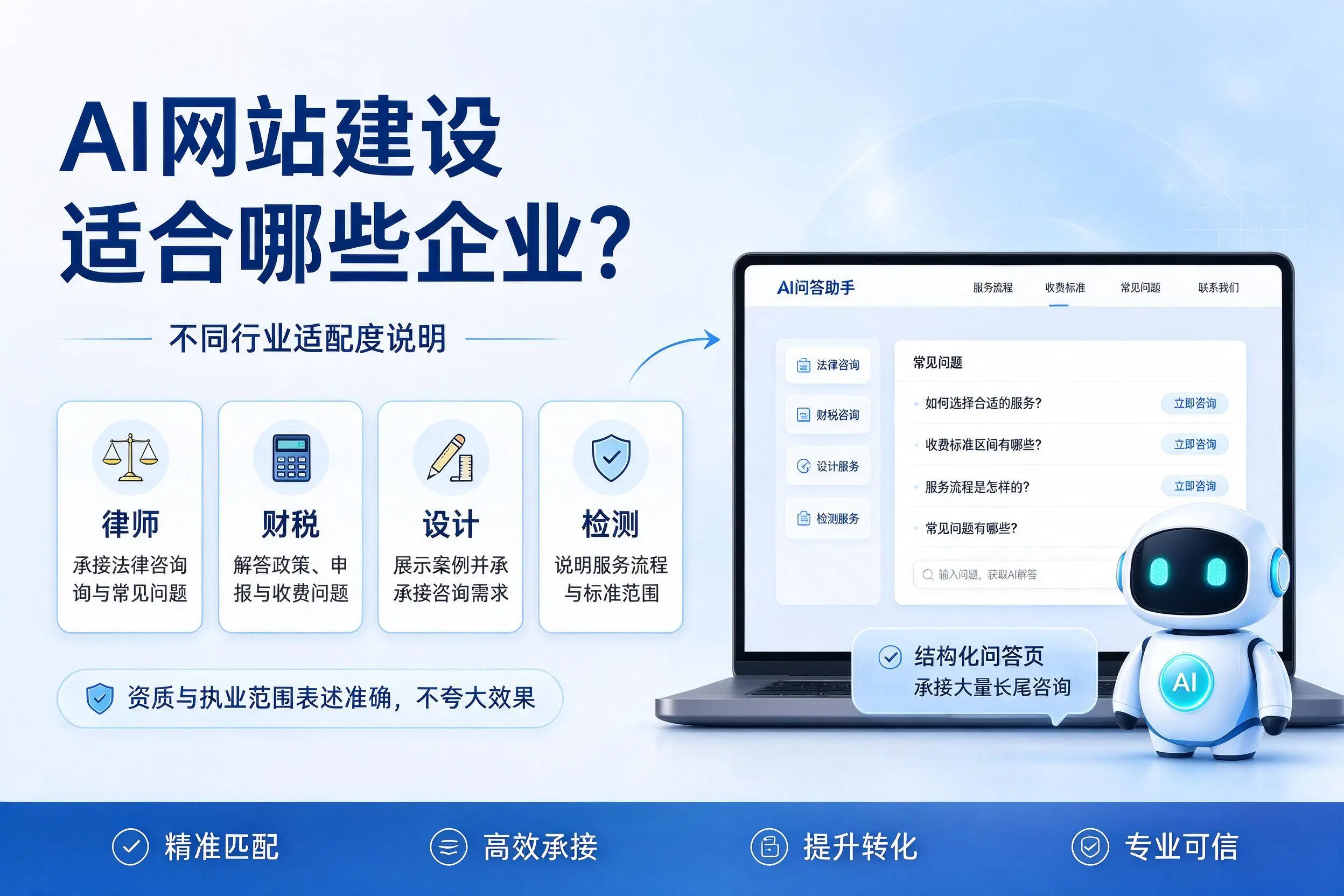 AI网站建设适合哪些企业？玉树不同行业适配度说明