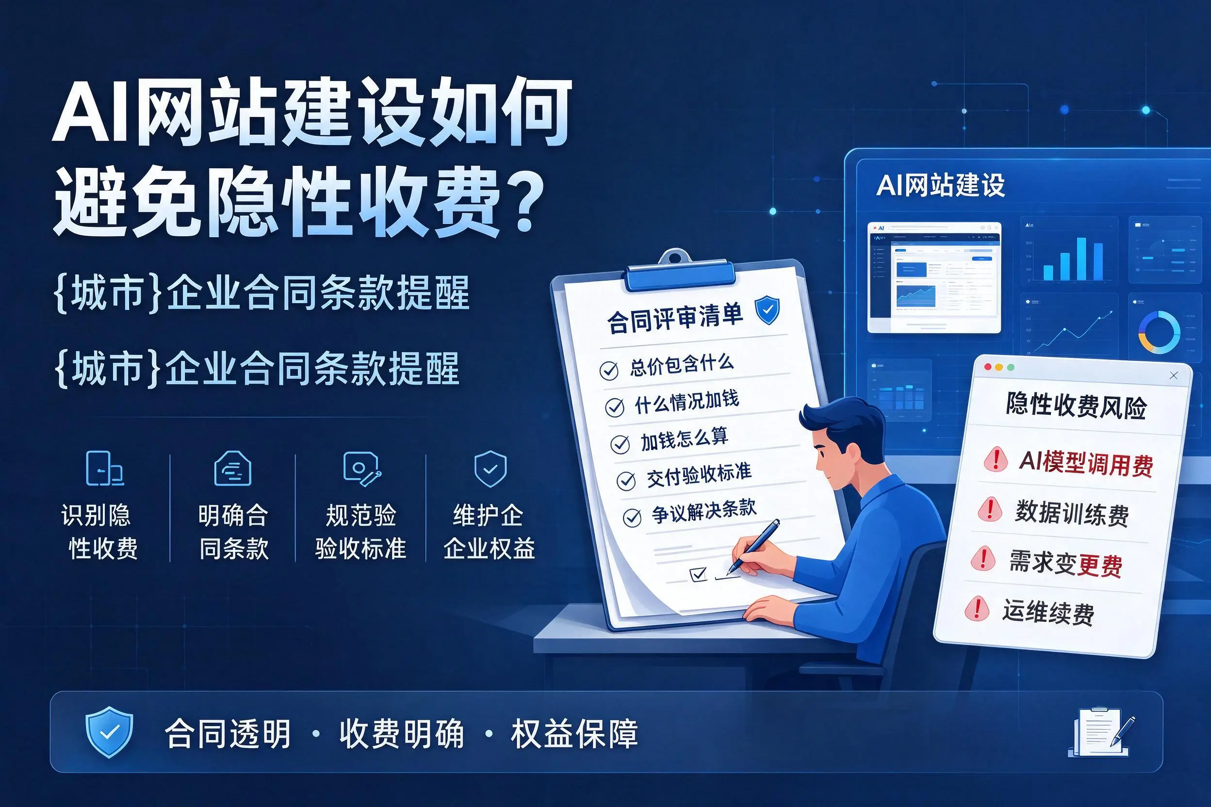 AI网站建设如何避免隐性收费?玉树企业合同条款提醒
