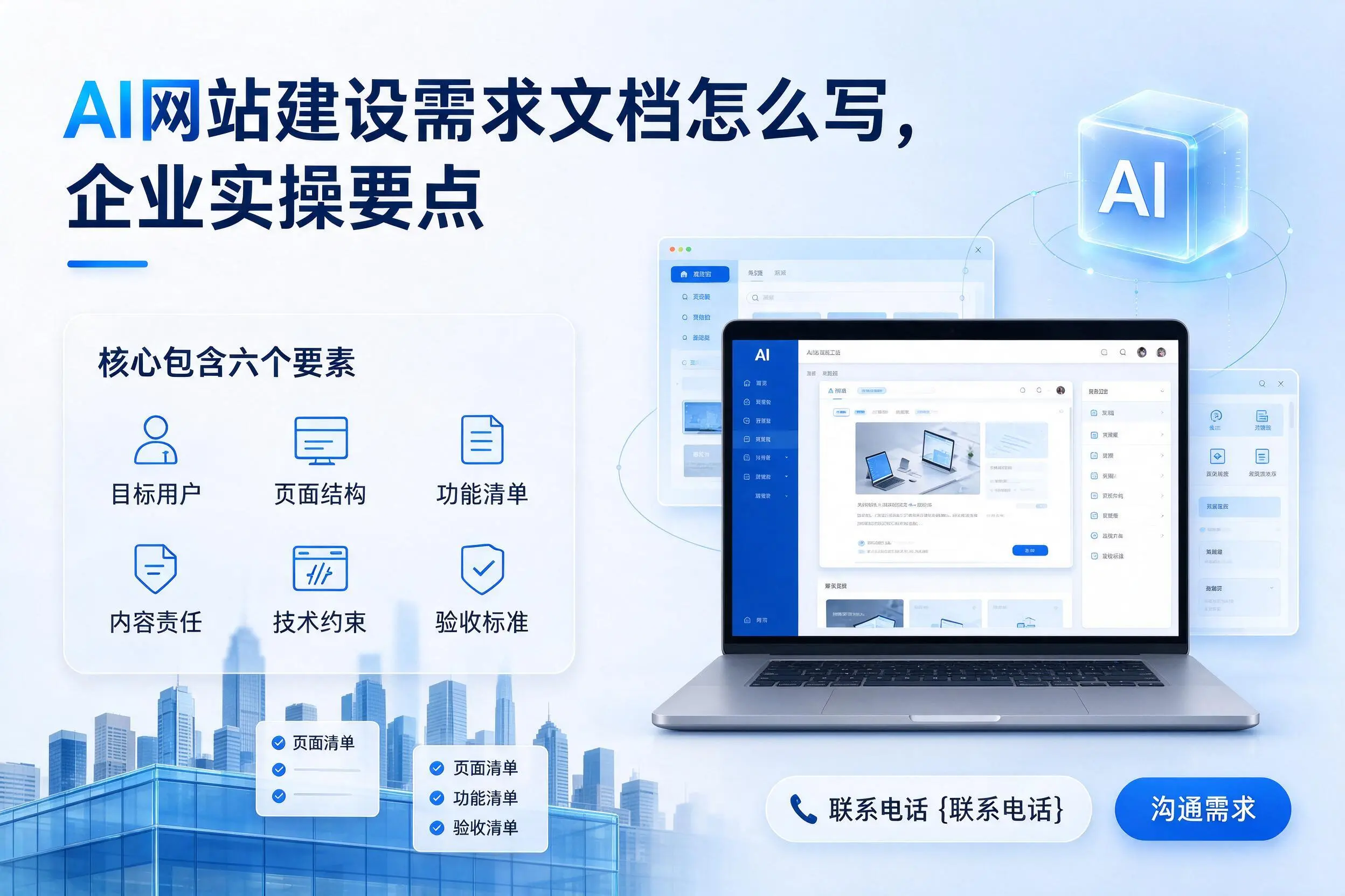 AI网站建设需求文档怎么写,玉树企业实操要点